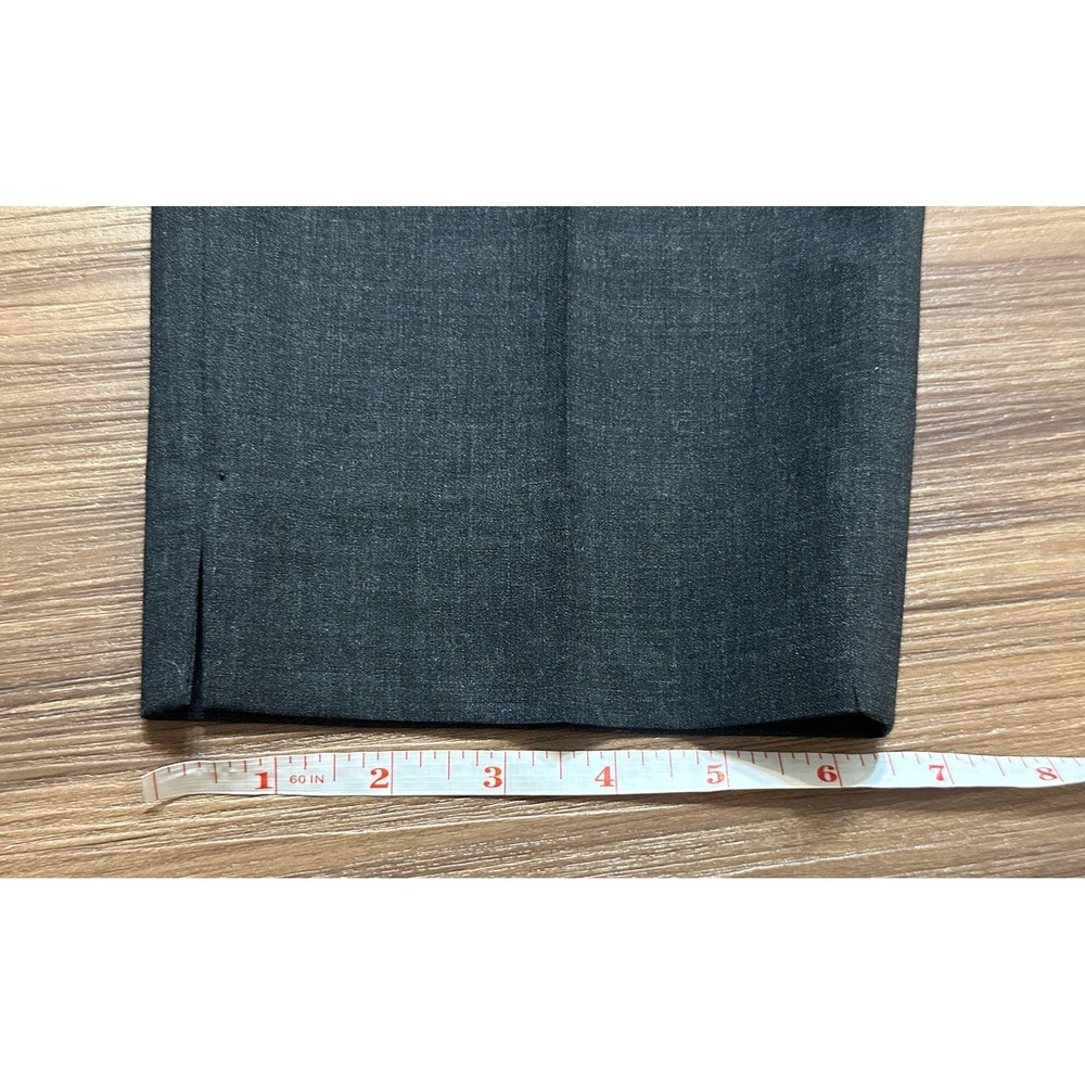 Lafayette 148 New York Irving Charcoal Grey Virgin Wool Blend Dress Pants Sz 8 - Picture 8 of 10